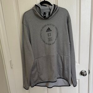 Adidas Men's Gray Hoodie Sweater